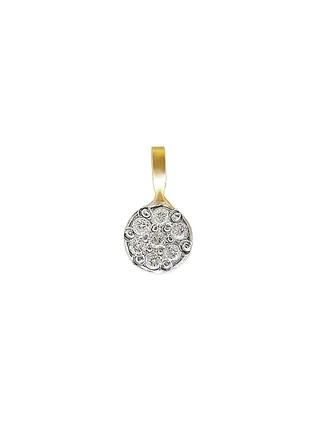 18K Solid Gold And Genuine Diamonds Solitaire Pendant 