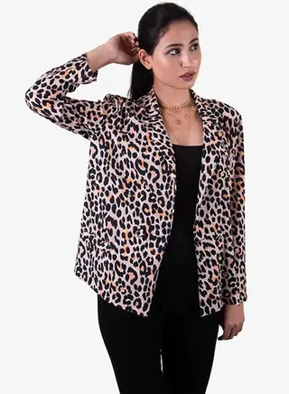 Cheetah Printed Blazer Multicolor 