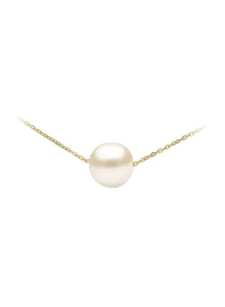 10 Karat Gold Pearl Studded Pendant Necklace 
