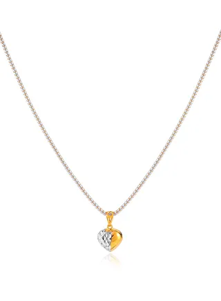 Heart-Shaped 22kt Gold Necklace: A Timeless Symbol of Love and Elegance 
