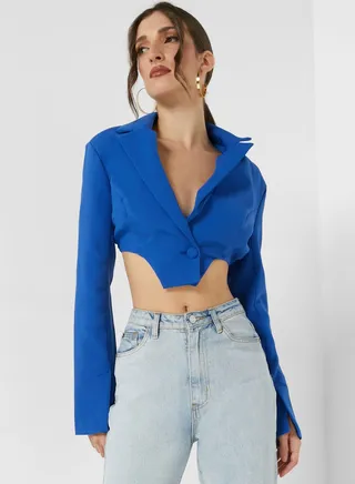 Asymmetric Crop  Blazer 