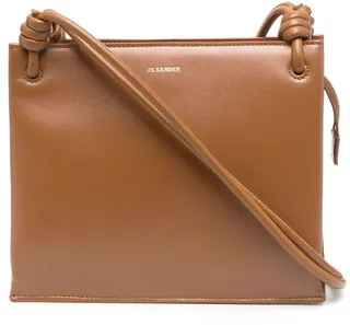 Logo-Print Leather Shoulder Bag
