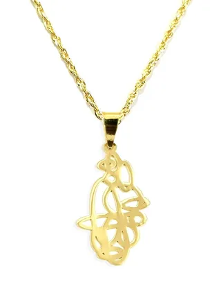 18K Pure Gold Elegant Design Necklace 
