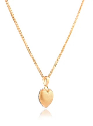 18-karat gold heart-shaped pendant, a symbol of eternal love 