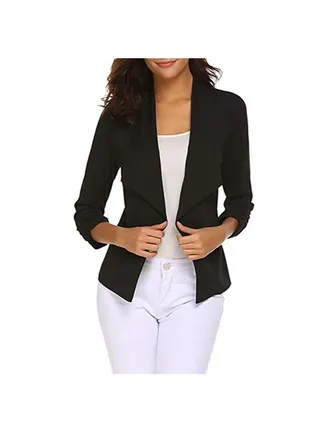 Long Sleeved Simple Thin Women's Small Suit 