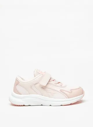 Girls Textured Sports Shoes With Hook And Loop Closure 