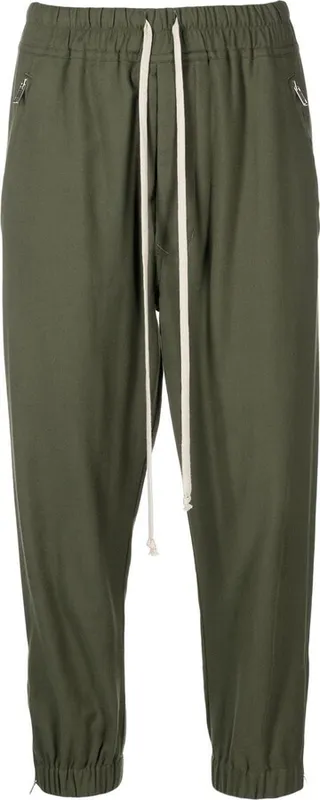 Drawstring-Waist Cropped Trousers