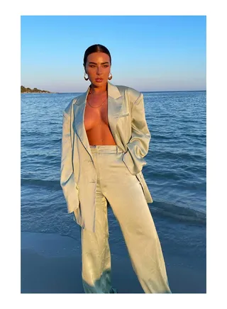 Miss Joslin Embossed Satin Blazer 