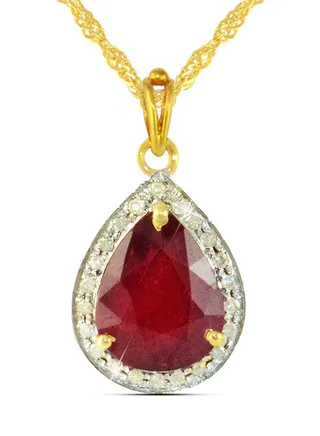18K Gold Genuine Diamonds Necklace 0.12 Carat 