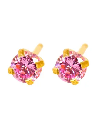 Fashionable Gp Cubic Zircon Studs 