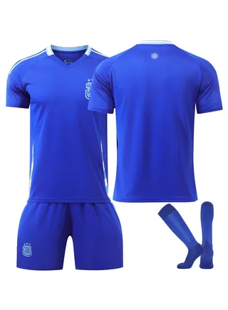 2024 European Cup Argentina Football Uniform Three-piece Suit No. 