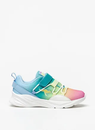 Girls' Ombre Textured Sports Shoes with Hook and Loop Closure 