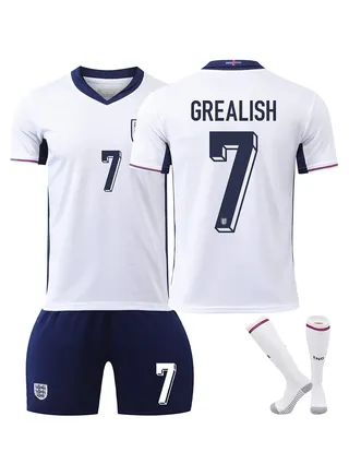 2024 European Cup Barcelona Football Jersey Three-piece Set No. 7 