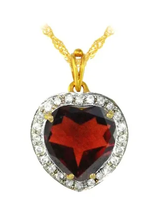 18 Karat Gold Diamond Studded Pendant Necklace 