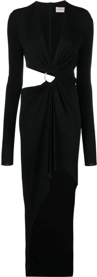 Hoop-Detail Cut-Out Dress
