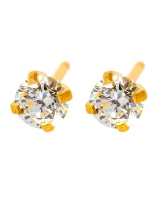 Fashionable Gp Cubic Zircon Studs 
