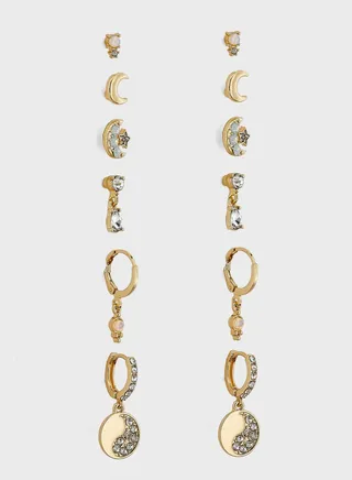 6 Pair Celestial Earring Set