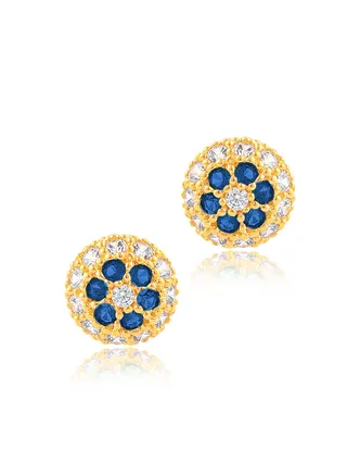 22kt Gold Round Earrings for Everyday 