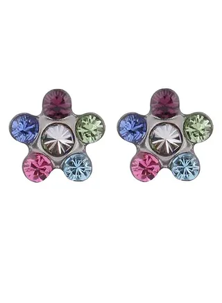 Daisy Rainbow Allergy free Stainless Steel Ear Studs For Kids 