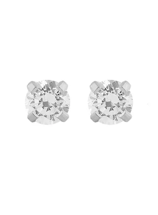 4MM Cubic Zirconia Allergy free Stainless Steel Ear Studs For Kids 