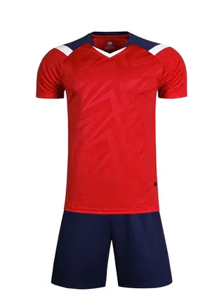Football jersey set for men's training uniform, children's sports short sleeved football jersey, personalized game team uniform 