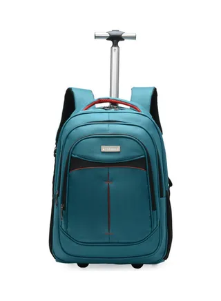 Multipurpose Rolling Trolley Backpack Lake Blue 