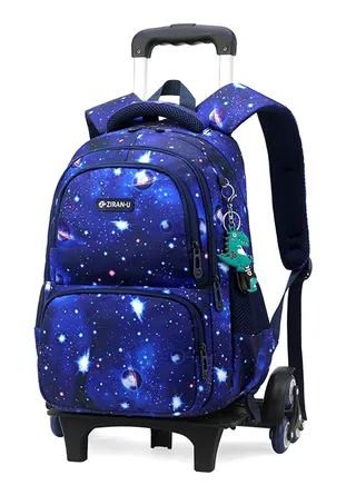 Rolling Backpack Travel Trolly BookBag School Wheeled Backpack for Boys Girls Kids Luggage School Bag with Wheels Trolley Backpack 