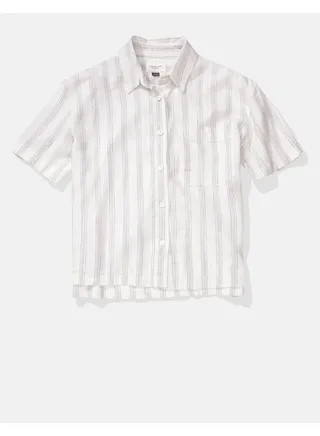 AE Oversized Oxford Button-Up Shirt 