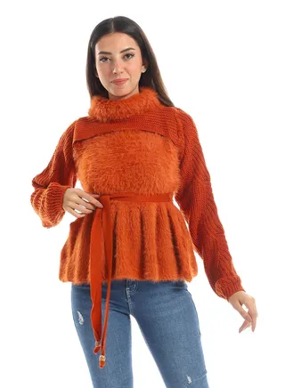 Womens Wool Shirt WithHighNeck 