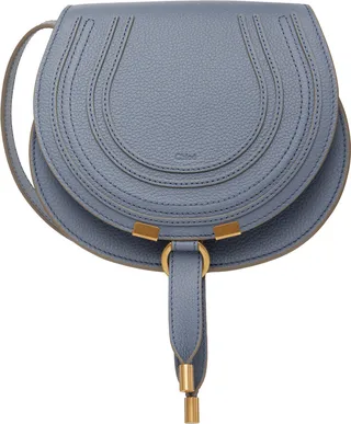 Chloé Blue Small Marcie Saddle Bag