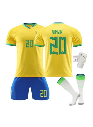 2023 World Cup Brazil Football Team Jersey No. 20 