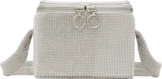 KARA Silver Crystal Mesh Cooler Bag