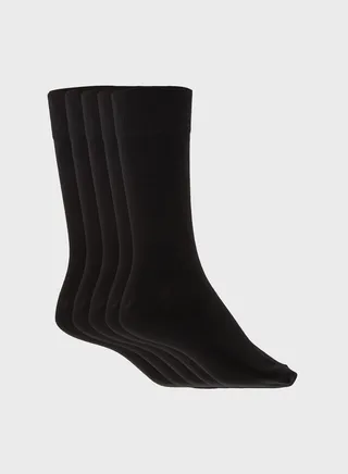 5 Pack Crew Socks with Antibacterial Finish