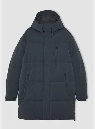 Zip Through Puffer Coat