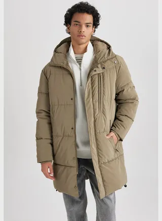 Zip Through Puffer Coat 