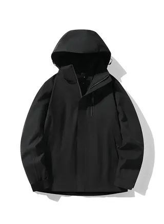 New detachable hooded waterproof mountaineering suit, outdoor clothing 