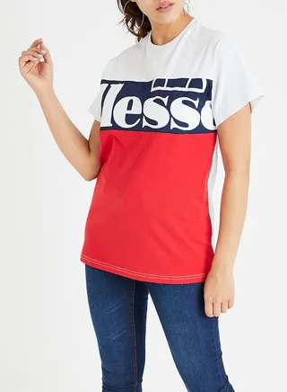 Colourblock Uness T-Shirt Red Multi 