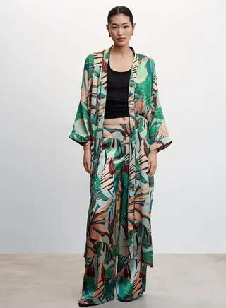 Printed Longline Kimono