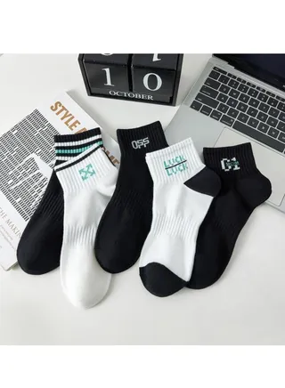 Men Absorb Sweat and Deodorize Socks 5 Pairs High Quality Socks One Size Fits All 