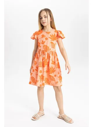 Girl Regular Fit Short Sleeve Knitted Dress 