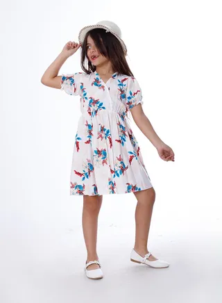 Girls Dress Beige 