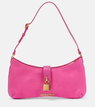 Le Bisou Cadenas suede shoulder bag