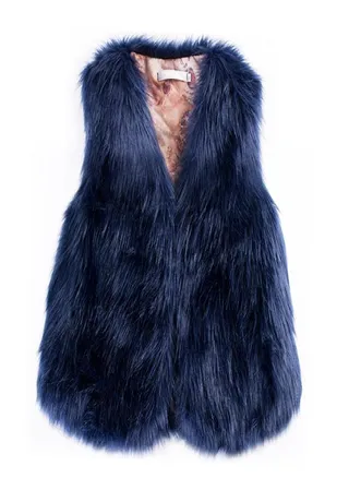Ramidos Womens Sleeveless Faux Fur Waistcoat Solid Collor Winter Loose Vest Coat 