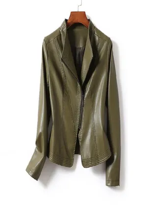 Genuine Leather Jacket Women 'S Short Slim Fit And Thin Temperament Sheepskin Women 'S Jacket Autumn And Winter Large Size Leather Jacket 