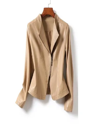 Genuine Leather Jacket Women 'S Short Slim Fit And Thin Temperament Sheepskin Women 'S Jacket Autumn And Winter Large Size Leather Jacket 