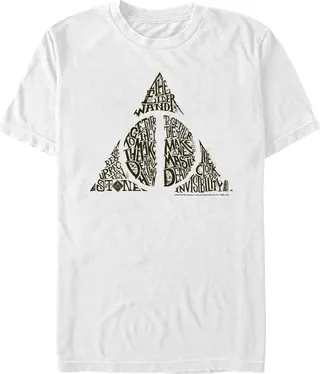 Men's Harry Potter Deathly Hallows Secrets T-Shirt - White - Small