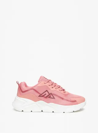 Women's Textured Lace-Up Sports Shoes 