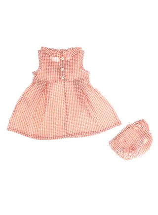 Plaids Sleeveless Girls Dress with matching underwear 