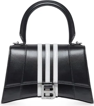 Small Hourglass leather shoulder bag