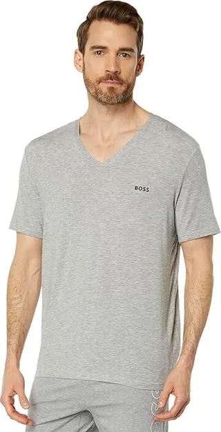 BOSS Comfort V-Neck T-Shirt (Pebble Grey) Men's Clothing